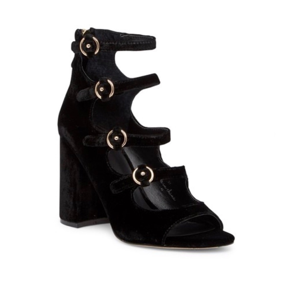 NEW • Joie • Laina Block Heel Velvet Sandals 9.5
